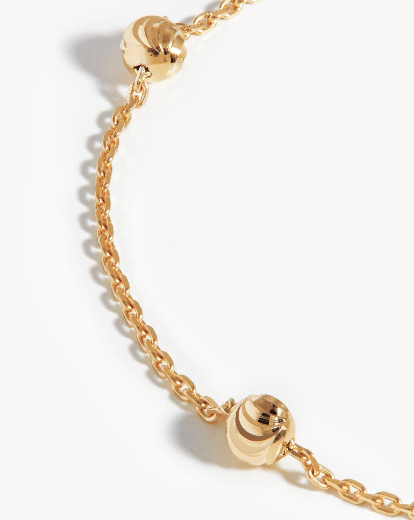 Solid Gold Bobble Chain Necklace