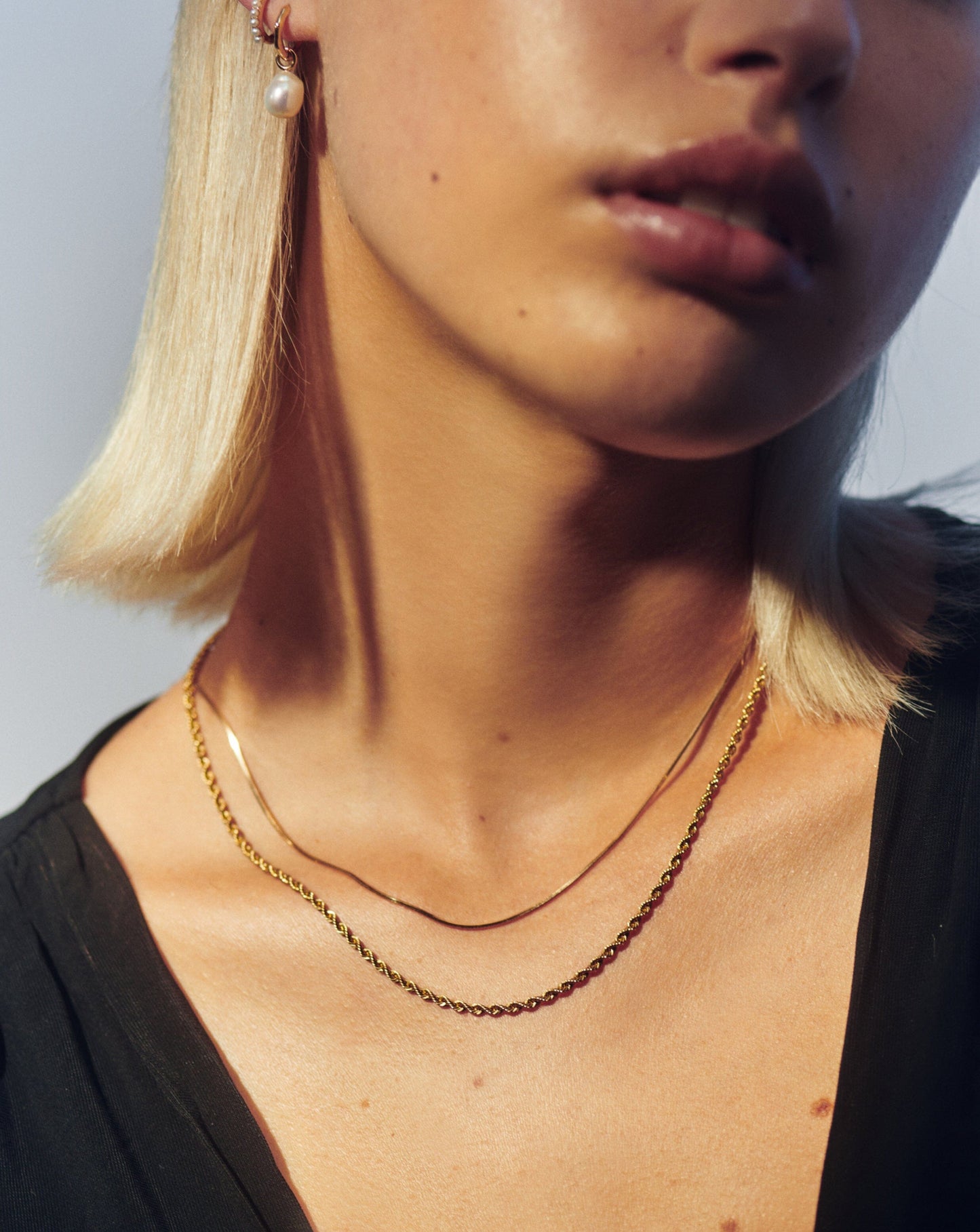 Solid Gold Classic Rope Chain Necklace