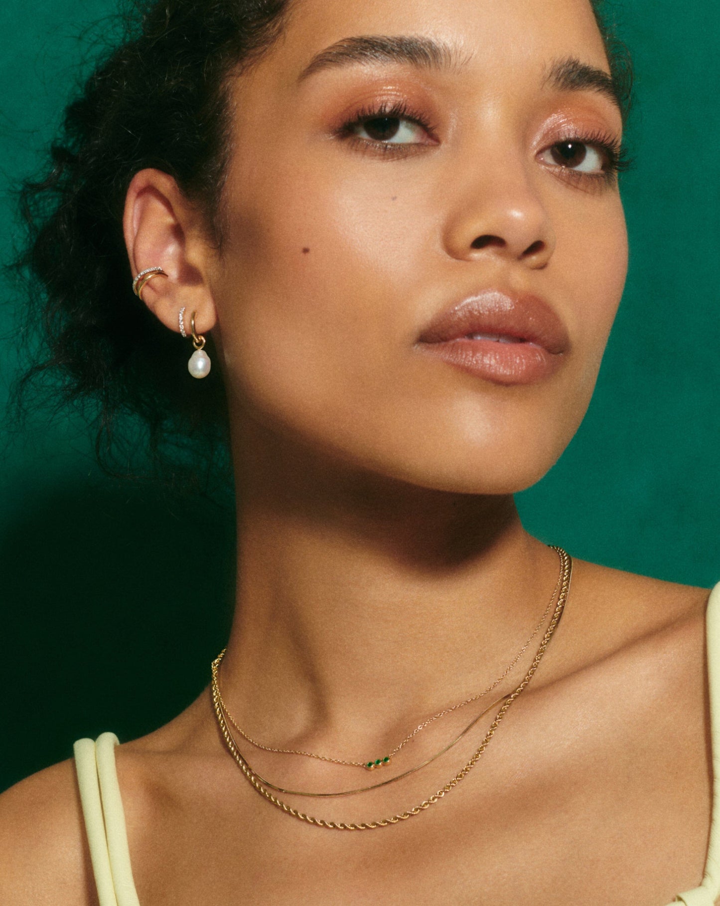 Solid Gold Square Snake Chain Necklace