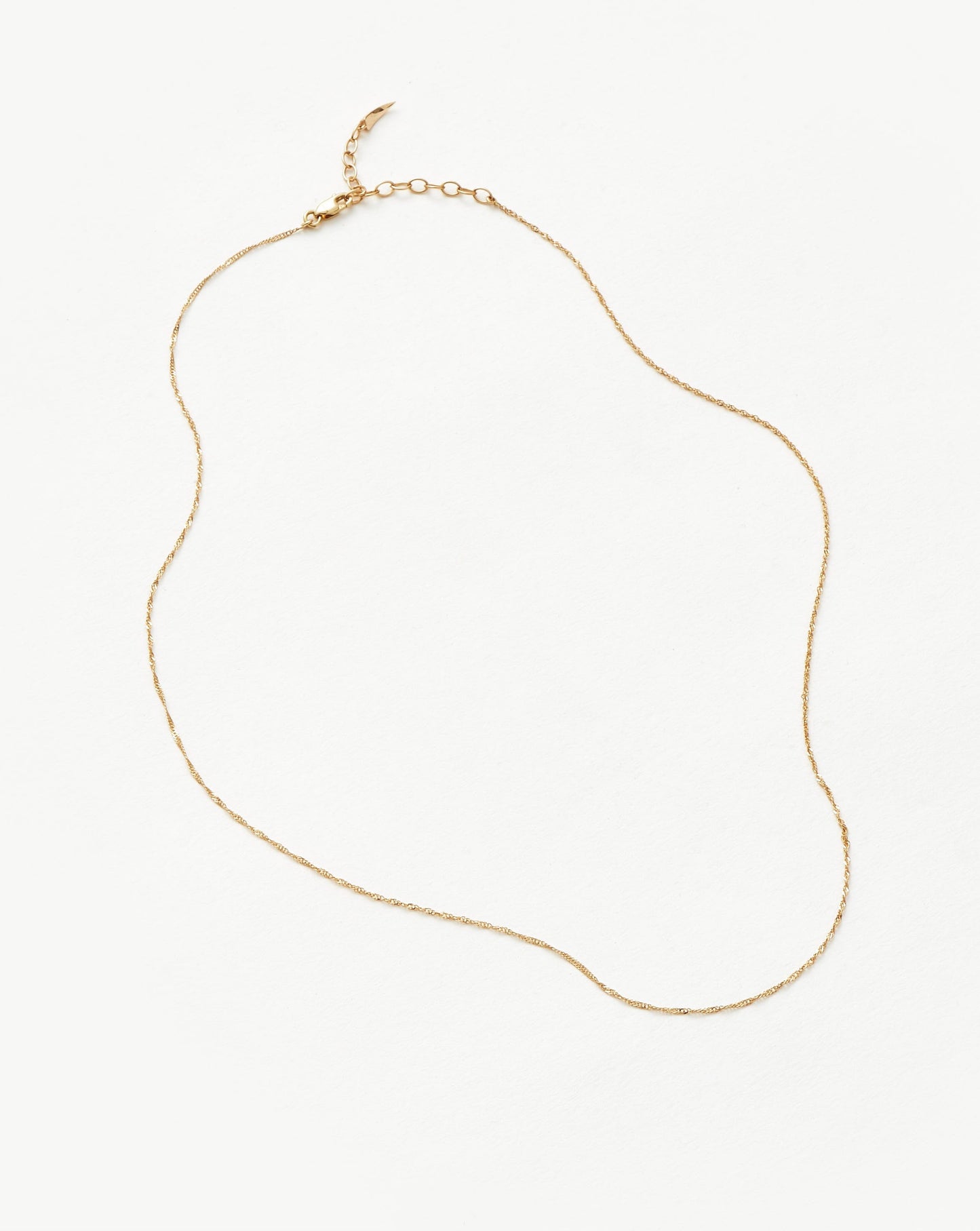 Solid Gold Twisted Short Chain Necklace
