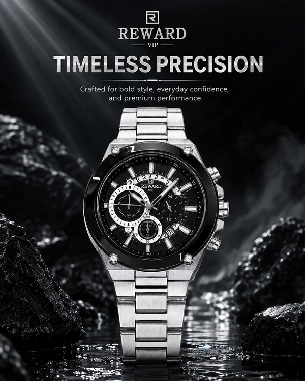 Reward VIP Chronograph Quartz Watch ساعة ريوارد VIP الفاخرة