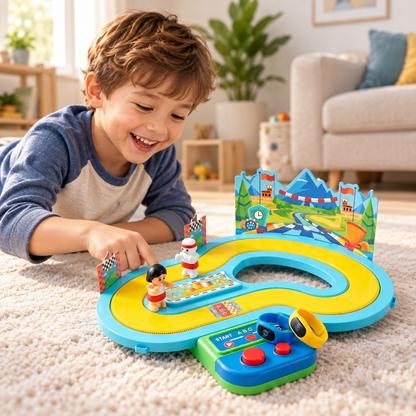 Wireless Motion Sensor Running Race Track Game for Kids😍🎉