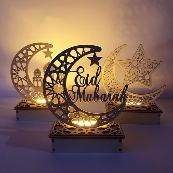 Eid Mubarak LED String Ornament Lights detail view