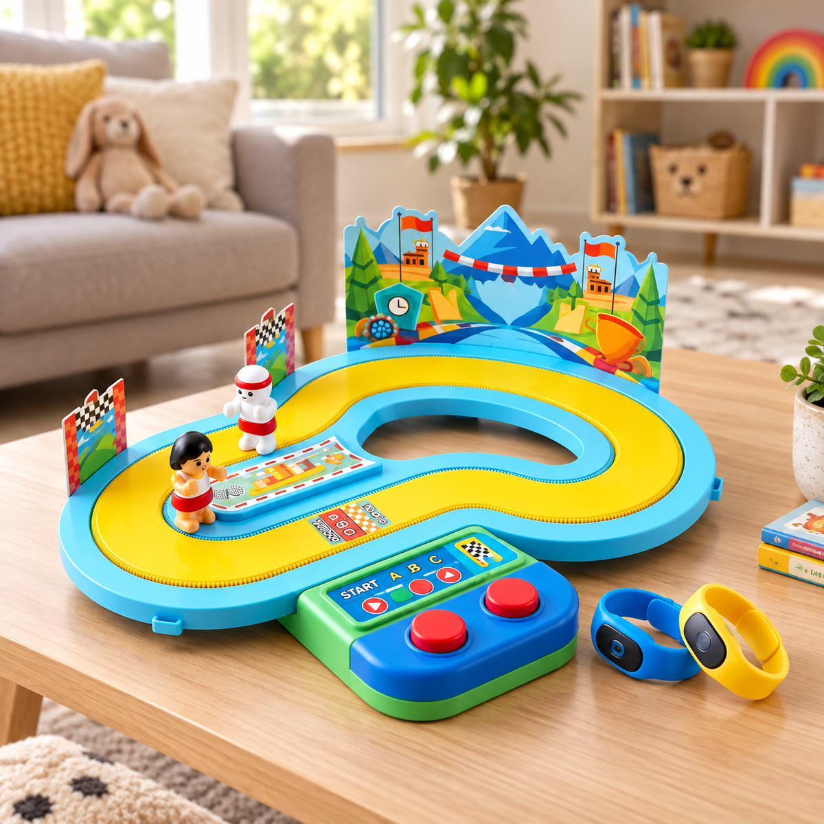 Wireless Motion Sensor Running Race Track Game for Kids😍🎉