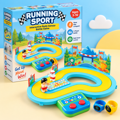Wireless Motion Sensor Running Race Track Game for Kids😍🎉