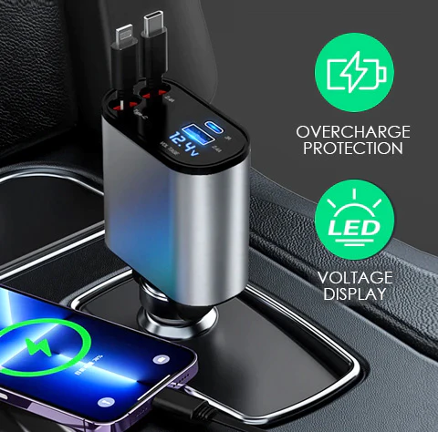 Retractable Fast Car Charger detail view