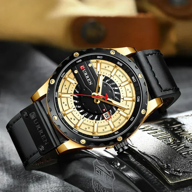 CURREN Watches Leather-8374 detail view