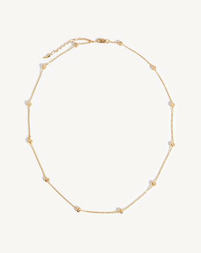 Solid Gold Bobble Chain Necklace