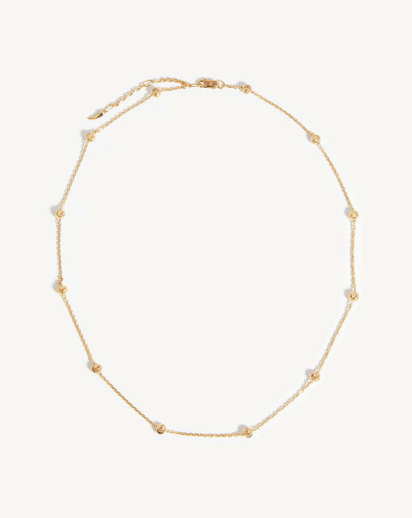 Solid Gold Bobble Chain Necklace