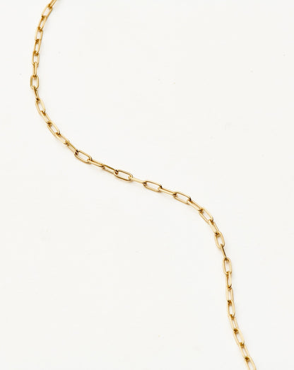 Solid Gold Classic Paperclip Chain Necklace | 14ct Solid Gold