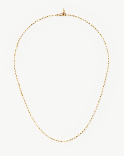 Solid Gold Classic Paperclip Chain Necklace | 14ct Solid Gold