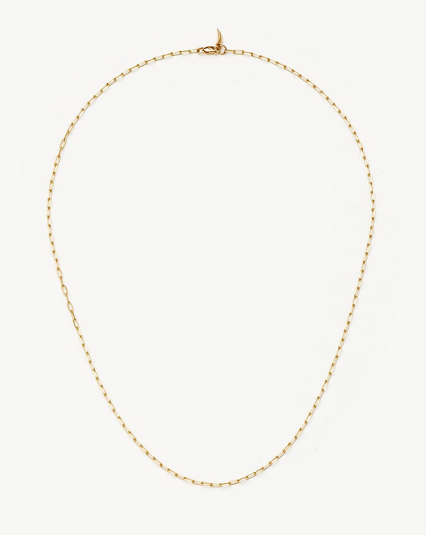 Solid Gold Classic Paperclip Chain Necklace | 14ct Solid Gold