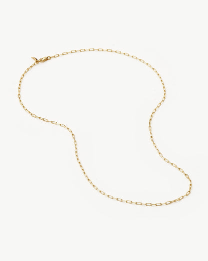 Solid Gold Classic Paperclip Chain Necklace | 14ct Solid Gold