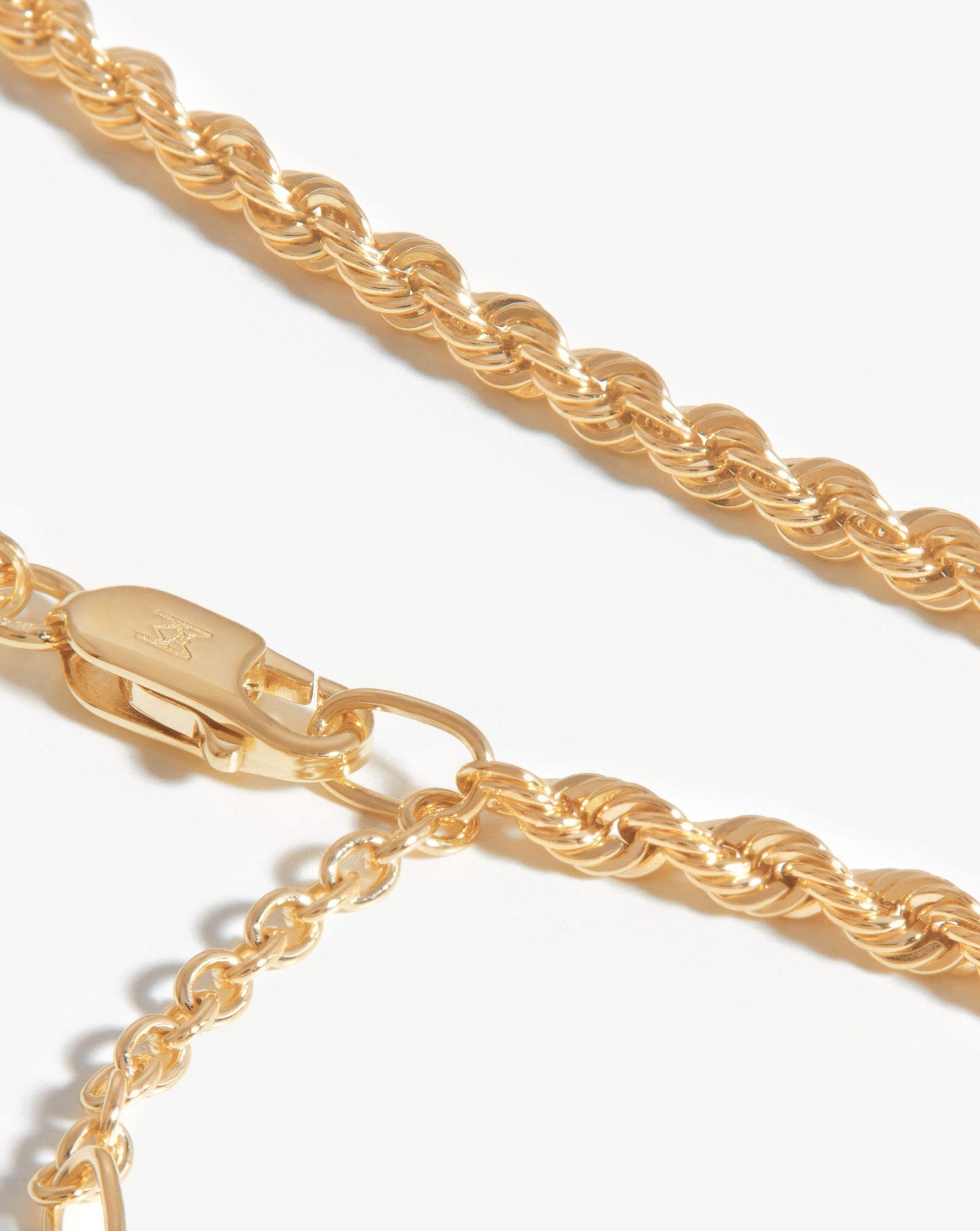 Solid Gold Classic Rope Chain Necklace