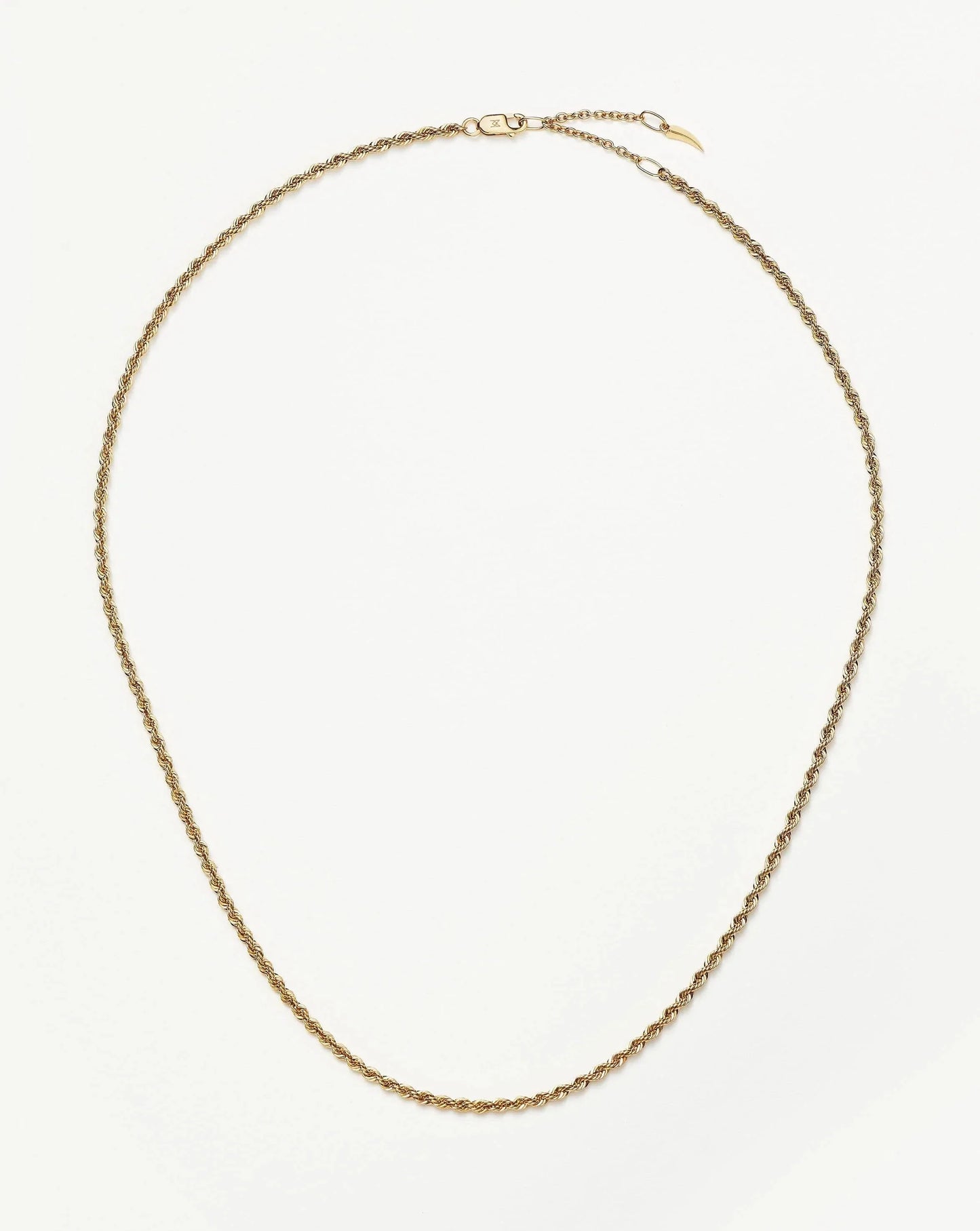 Solid Gold Classic Rope Chain Necklace