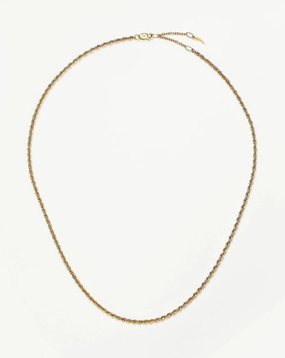 Solid Gold Classic Rope Chain Necklace