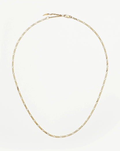 Solid Gold Figaro Chain Necklace