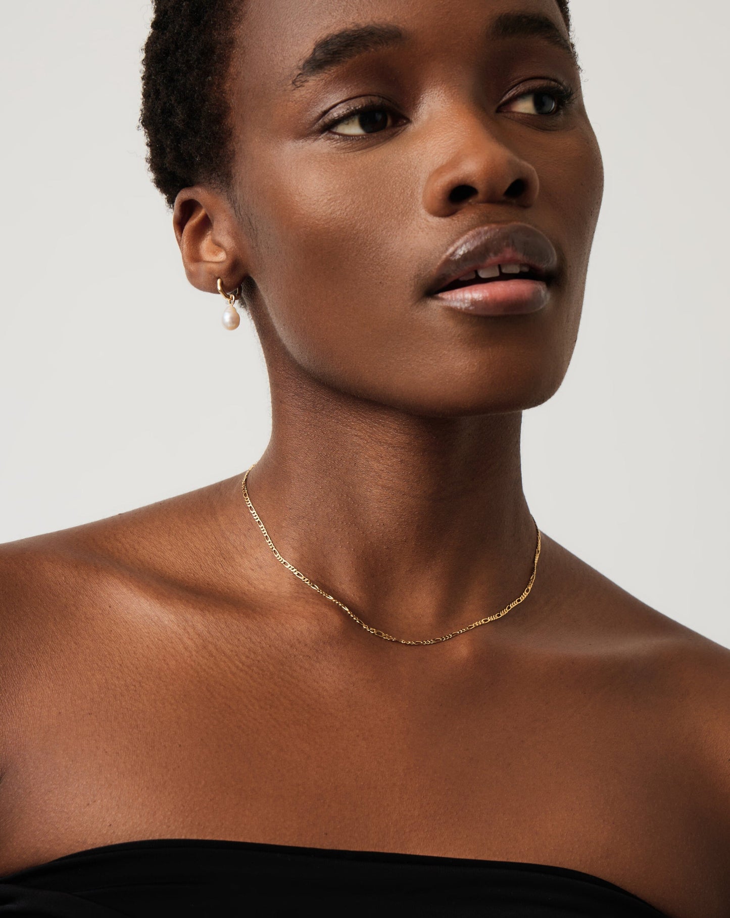 Solid Gold Figaro Chain Necklace