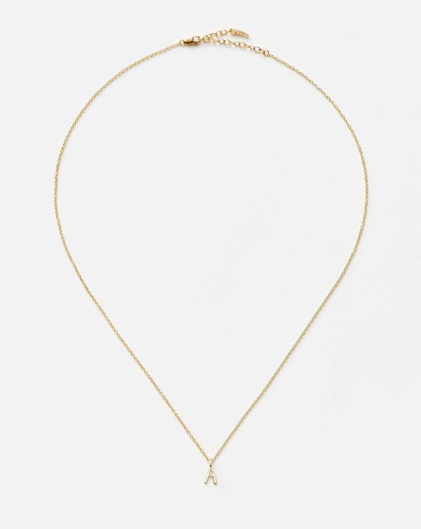 Solid Gold Initial Mini Pendant Necklace - A | 14ct Solid Gold