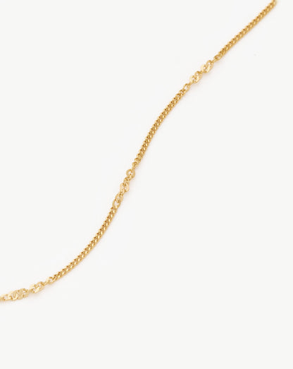 Solid Gold Twisted Curb Chain Choker