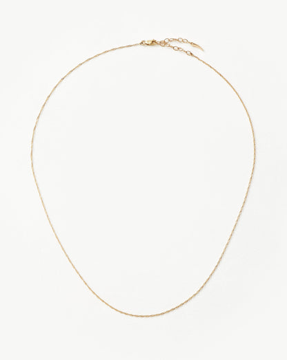 Solid Gold Twisted Short Chain Necklace