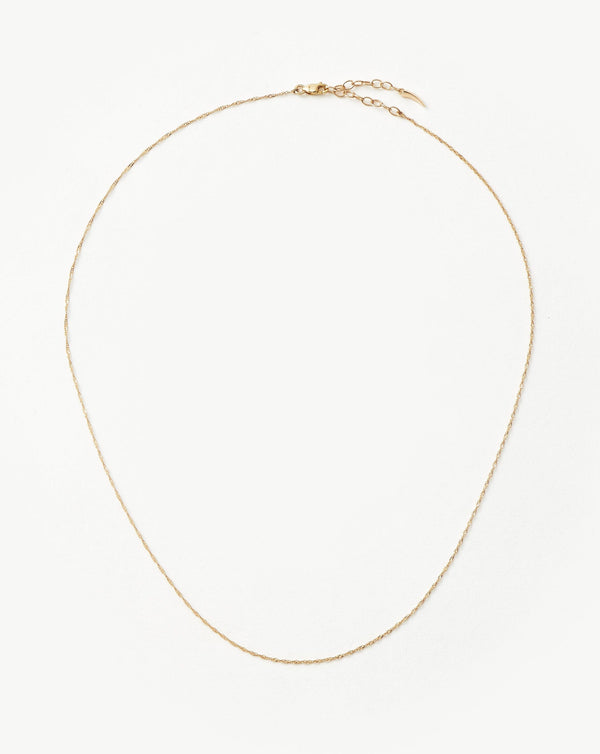 Solid Gold Twisted Short Chain Necklace
