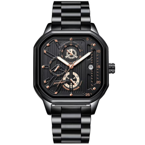 Luxury Men's Square Watch With Box