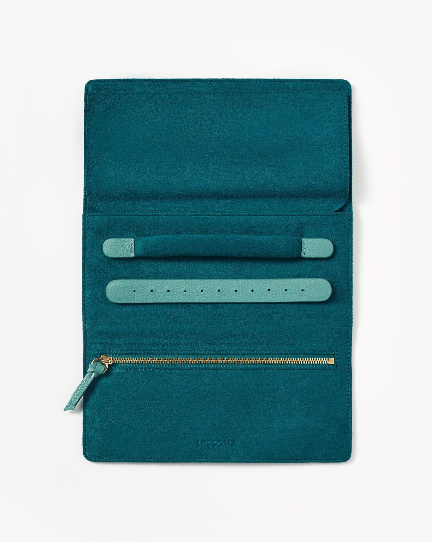 Leather Jewellery Roll | Lapis Blue