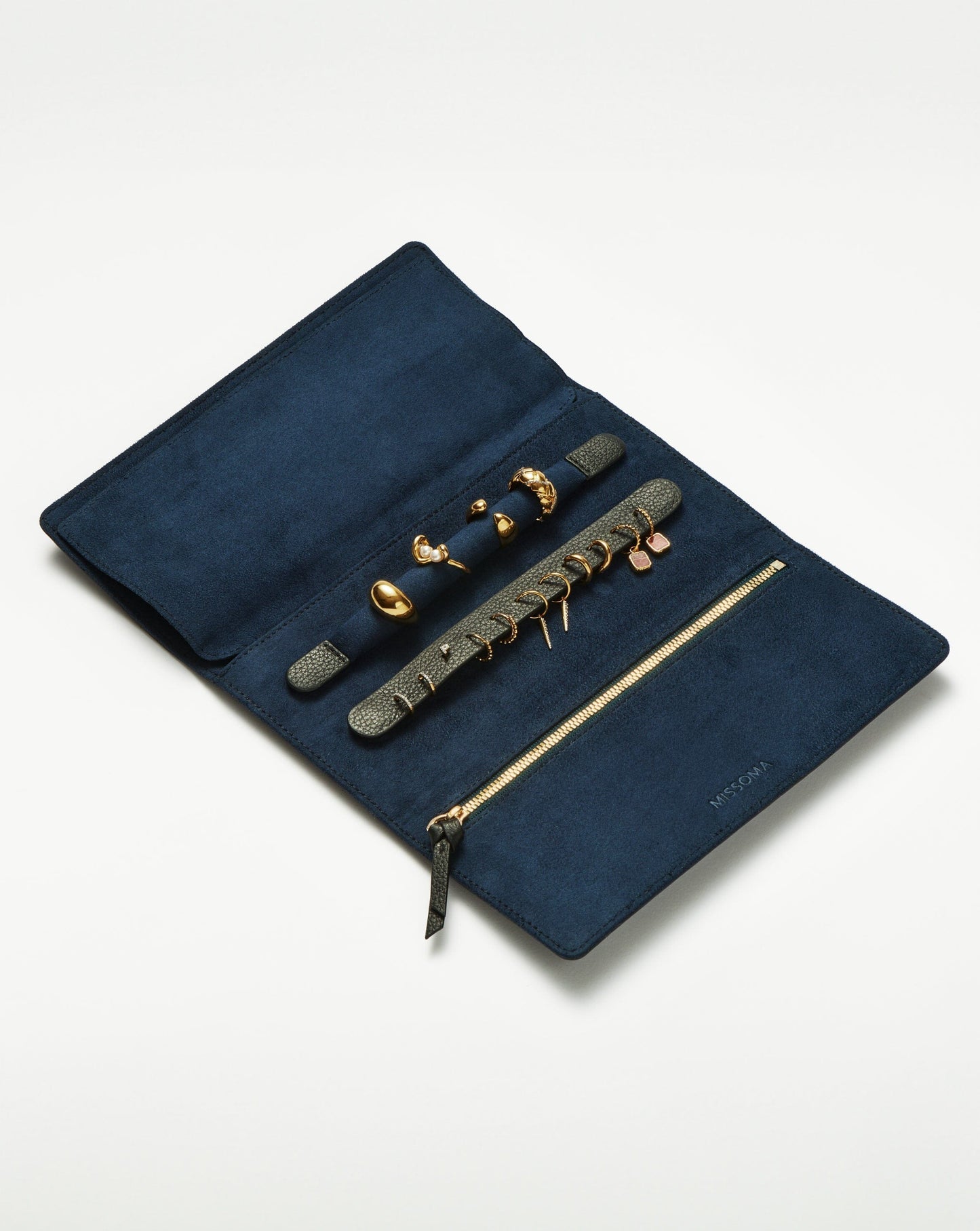 Leather Jewellery Roll | Onyx Black
