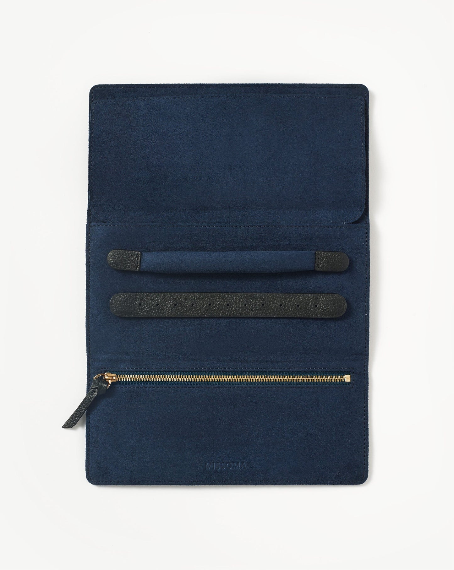 Leather Jewellery Roll | Onyx Black