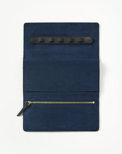 Leather Jewellery Roll | Onyx Black
