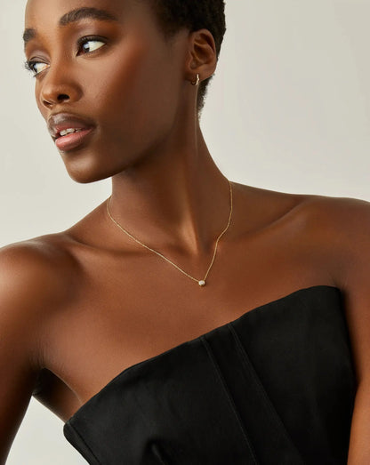 Lucy Williams Solid Gold Diamond Pendant Necklace | 14ct Solid Gold/Lab Grown Diamond