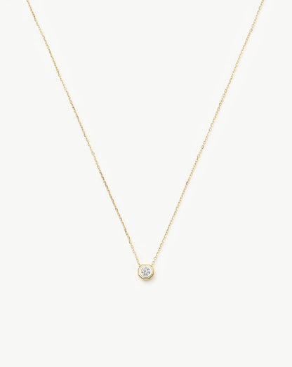 Lucy Williams Solid Gold Diamond Pendant Necklace | 14ct Solid Gold/Lab Grown Diamond
