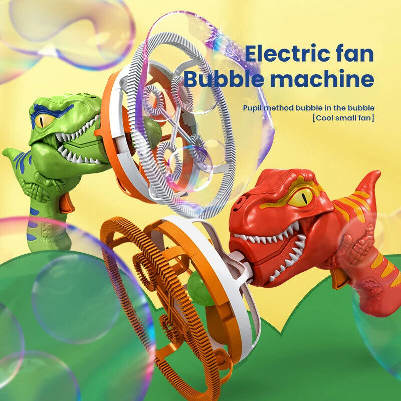 Dinosaur Bubble Blower Gun Machine detail view