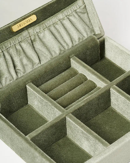 Velvet Jewellery Box | Sage Green